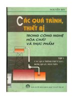 Các quá trìnhthiết bị trong công nghệ hóa chất và thực phẩm tập 1   nguyễn bin  