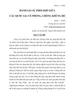 Đánh giá sự phối hợp giữa các quốc gia về phòng, chống tội phạm khủng bố