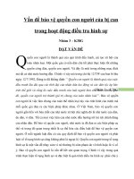 Vấn đề bảo vệ quyền con người của bị can