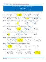 50 bài tập  TRẮC NGHIỆM    đạo hàm và vi phân cấp cao PHẦN 2