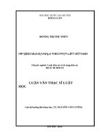 Luận văn hợp đồng mua bán nhà ở theo pháp luật việt nam 