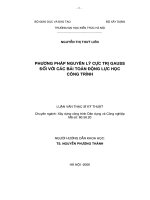 Luận văn Phương pháp nguyên lý cực trị GAUSS đối với các bài toán động lực học công trình