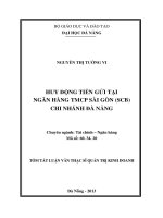 Huy động tiền gửi tại Ngân hàng TMCP Sài Gòn (SCB) Chi nhánh Đà Nẵng