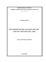 Luận văn hồ chí minh với việc xây dựng thể chế dân chủ cộng hòa ( 1945   1946 ) 