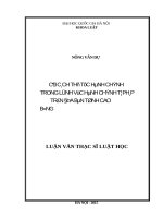 Luận văn cải cách thủ tục hành chính trong lĩnh vực hành chính tư pháp trên địa bàn tỉnh cao bằng 