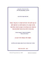 Thực trạng và một số yếu tố liên quan đến bệnh tai mũi họng của học sinh trường Trung học cơ sở Quang Trung thành phố Thái Nguyên năm 2014 (LV thạc sĩ)