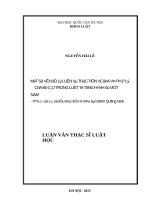 Luận văn các tình tiết giảm nhẹ trách nhiệm hình sự thuộc về nhân thân người phạm tội 