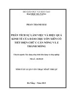 Phân tích sự làm việc và hiệu quả kinh tế của dầm chịu uốn xiên có tiết diện chữ C cán nóng và Z thành mỏn