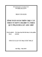Tính toán dầm thép chịu cắt theo TCXDVN 338 -2005 và theo quy phạm Hoa Kỳ AISC-200