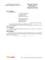 Đề thi học kì 2 môn Ngữ văn lớp 9 phòng GDĐT Đại Thành, Bắc Giang năm 2015  2016