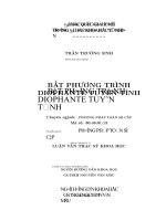 Luận văn bất phương trình diophante tuyến tính 