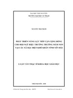 Phát triển năng lực tiếp cận cộng đồng cho đội ngũ hiệu trưởng trường mầm non tại các xã đặc biệt khó khăn tỉnh Yên Bái (LV thạc sĩ)