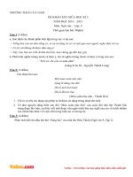 Đề thi giữa học kì 2 môn Ngữ văn lớp 9 trường THCS Cửa Nam, Nghệ An năm 2014  2015 