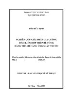 Nghiên cứu giải pháp gia cường dầm liên hợp thép bê tông bằng thanh căng ứng suất trướ
