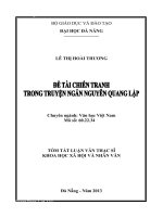 Đề tài chiến tranh trong truyện ngắn Nguyễn Quang Lập