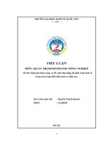 Đánh giá hiện trạng và đề xuất biện pháp để phát triển kinh tế trang trại trong điều kiện nước ta hiện nay (2017)