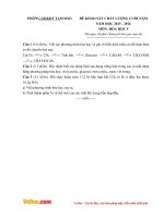 Đề thi học kì 2 môn Hóa học lớp 9 phòng GDĐT Tam Đảo, Vĩnh Phúc năm 2015  2016 