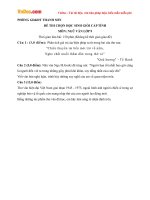 Đề thi chọn đội tuyển học sinh giỏi cấp tỉnh môn Ngữ văn lớp 9 Phòng GDĐT Thanh Sơn, Phú Thọ năm học 2016  2017 