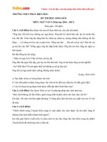 Đề thi học sinh giỏi môn Ngữ văn lớp 9 trường THCS Phan Bội Châu, Quảng Nam năm học 2016  2017 