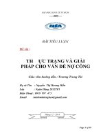 TIỂU LUẬN TỐT NGHIỆP TÀI CHÍNH QUỐC TẾ