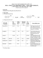 báo cáo thí nghiệm hóa hữu cơ điều chế NEROLIN