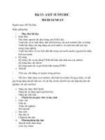 Giáo án Bài 33 axitsunfuric muoi sunfat