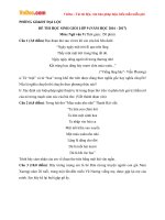 Đề thi học sinh giỏi môn Ngữ văn lớp 9 Phòng GDĐT Đại Lộc, Quảng Nam năm học 2016  2017 