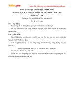 Đề thi học sinh giỏi môn Ngữ văn lớp 9 Phòng GDĐT Thanh Thủy, Phú Thọ năm học 2016  2017 