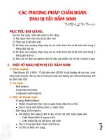 CÁC PHƯƠNG PHÁP CHẨN ĐOÁN THAI DỊ TẬT BẨM SINH