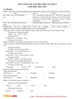 Đề cương ôn tập học kì 2 môn Hóa học lớp 9