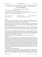 A Comparative and Contrastive Study of Sadness Conceptualization in Persian and english