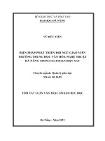 Biện pháp phát triển đội ngũ giáo viên trường trung học văn hóa nghệ thuật Đà Nẵng trong giai đoạn hiện nay