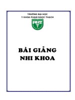 Bài giảng nhi khoa Đại học y Phạm Ngọc Thạch