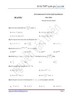đề thi minh họa kì thi thpt quốc gia môn toán của bộ GDĐT năm 2017 ( có lời giải)(phần 6)