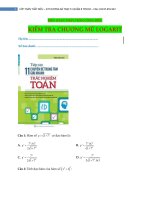 Max HAYKIỂM TRA 50 câu mũ LOGARIT