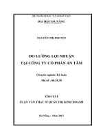 Đo lường lợi nhuận tại Công ty Cổ phần An Tâm