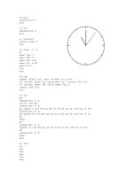 lệnh vẽ đồng hồ chạy