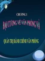 QUẢN TRỊ HÀNH CHÍNH VĂN PHÒNG CHƯƠNG 1