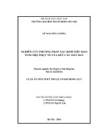 Nghiên cứu phương pháp xác định tiêu hao tuổi thọ thực tế của kết cấu máy bay (LA tiến sĩ)