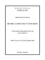 Hệ thức lượng giác và ứng dụng