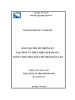 Đào tạo nguồn nhân lực tại công ty thủy điện xekaman 1, nước cộng hòa dân chủ nhân dân lào