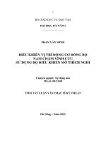 Điều khiển vị trí động cơ đồng bộ nam châm vĩnh cửu sử dụng bộ điều khiển mờ thích nghi