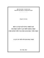 Rèn luyện kĩ năng thiết kế bài học kiến tạo cho sinh viên ngành giáo dục tiểu học trong môn khoa học (LA tiến sĩ)
