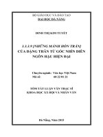 3 3 3 9những mảnh hồn trần của đặng thân từ góc nhìn diễn ngôn hậu hiện đại