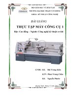 Thực tập máy công cụ bài giảng dành cho sinh viên Đại học và cao đẳng