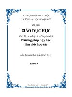 TÂM LÝ HỌC NHÂN CÁCH CỦA NGƯỜI THẦY GIÁO