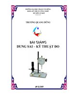 Dung sai và kỹ thuật đo bài giảng dành cho sinh viên Đại học và cao đẳng