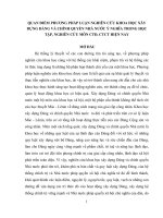 QUAN điểm, PHƯƠNG PHÁP LUẬN TRONG NGHIÊN cứu KHOA học xây DỰNG ĐẢNG và CHÍNH QUYỀN NHÀ nước   ý NGHĨA TRONG học tập môn CÔNG tác ĐẢNG, CÔNG tác CHÍNH TRỊ HIỆN NAY