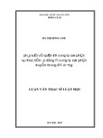 Pháp luật về quản trị công ty cổ phần và thực tiễn áp dụng tại công ty cổ phần truyền thông đại dương 