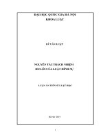 Luận văn nguyên tắc trách nhiệm do lỗi của luật hình sự 